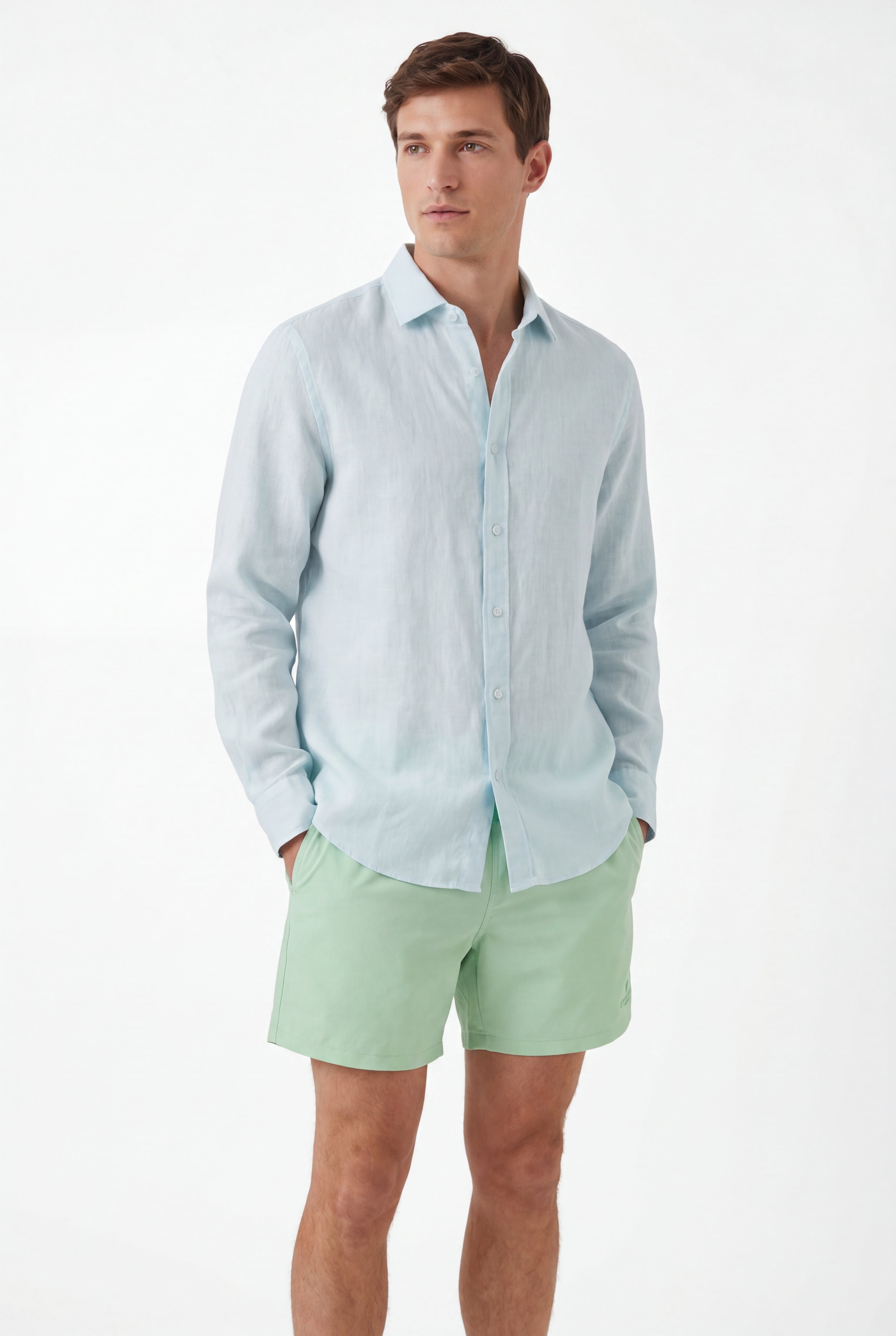 premium swimming shorts-Mint-Green