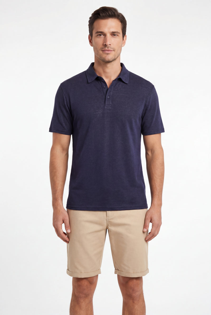 Polo Linen-Navy