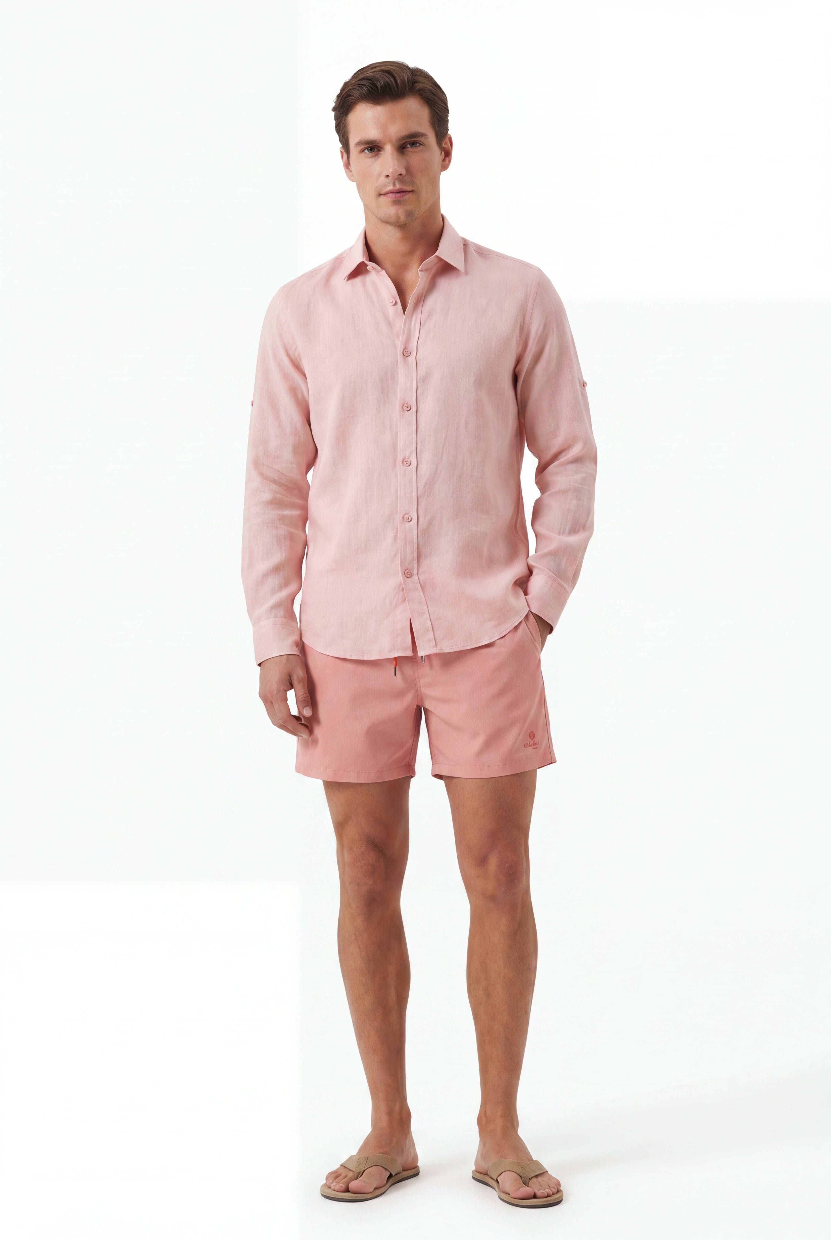 premium swimming shorts-Coral
